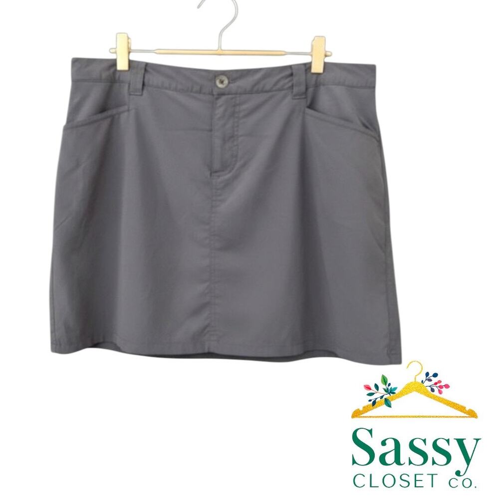 ✨ EDDIE BAUER Black Horizon Stretch Hiking Skort 14 Quick Dry EUC 🏔️